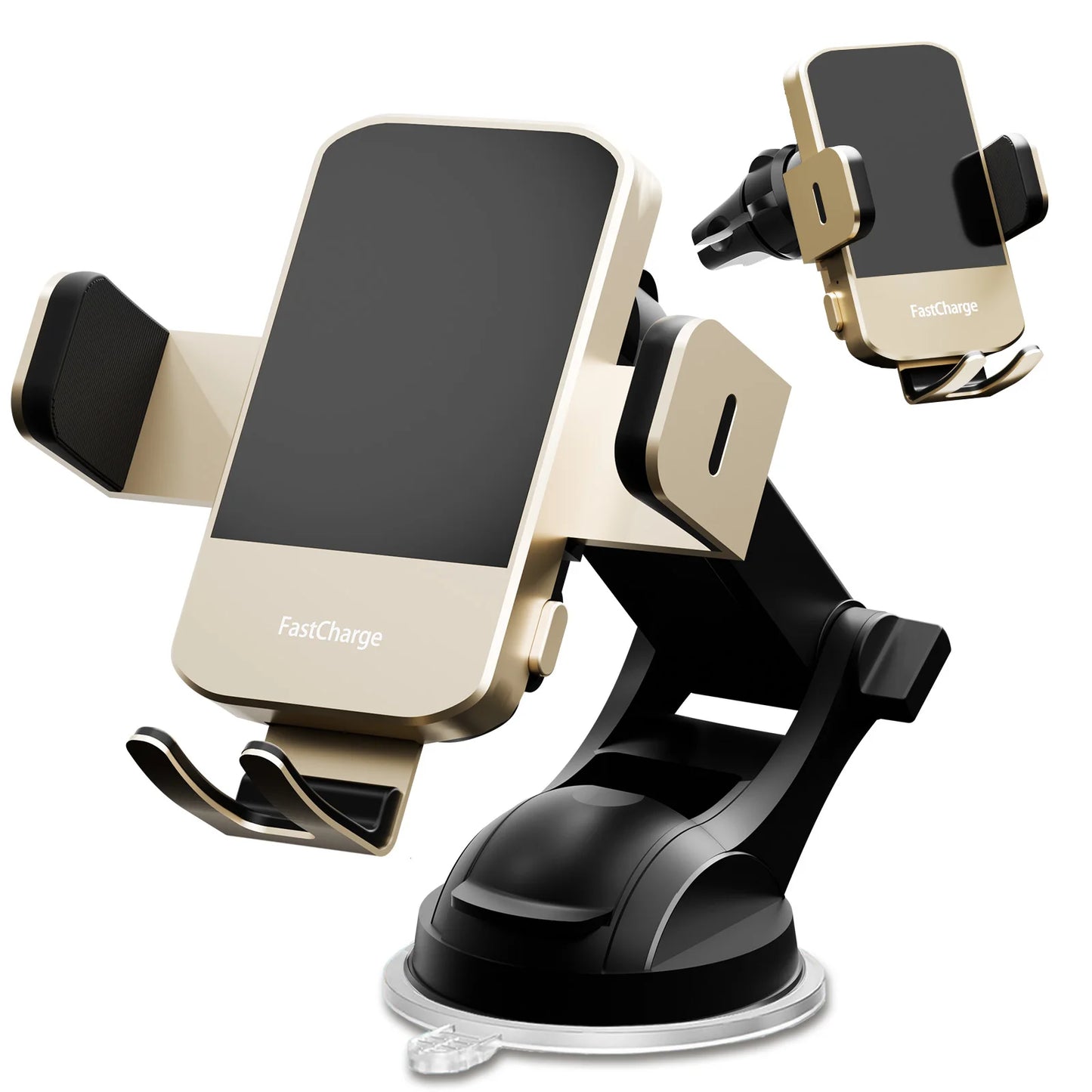 Wireless Car Charger Mount 15W Fast Charge iPhone And Galaxy
