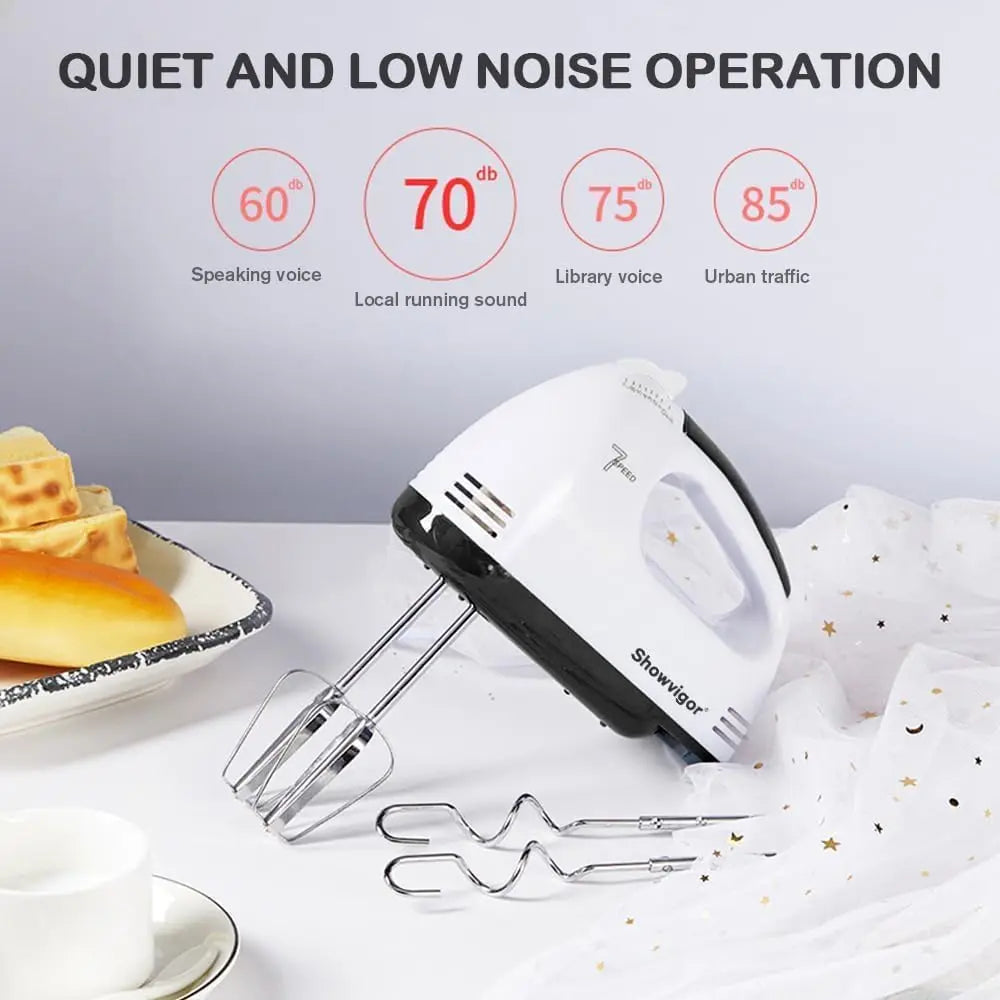 XMSJ Electric Hand Mixer 180W Turbo Boost 7 Speeds