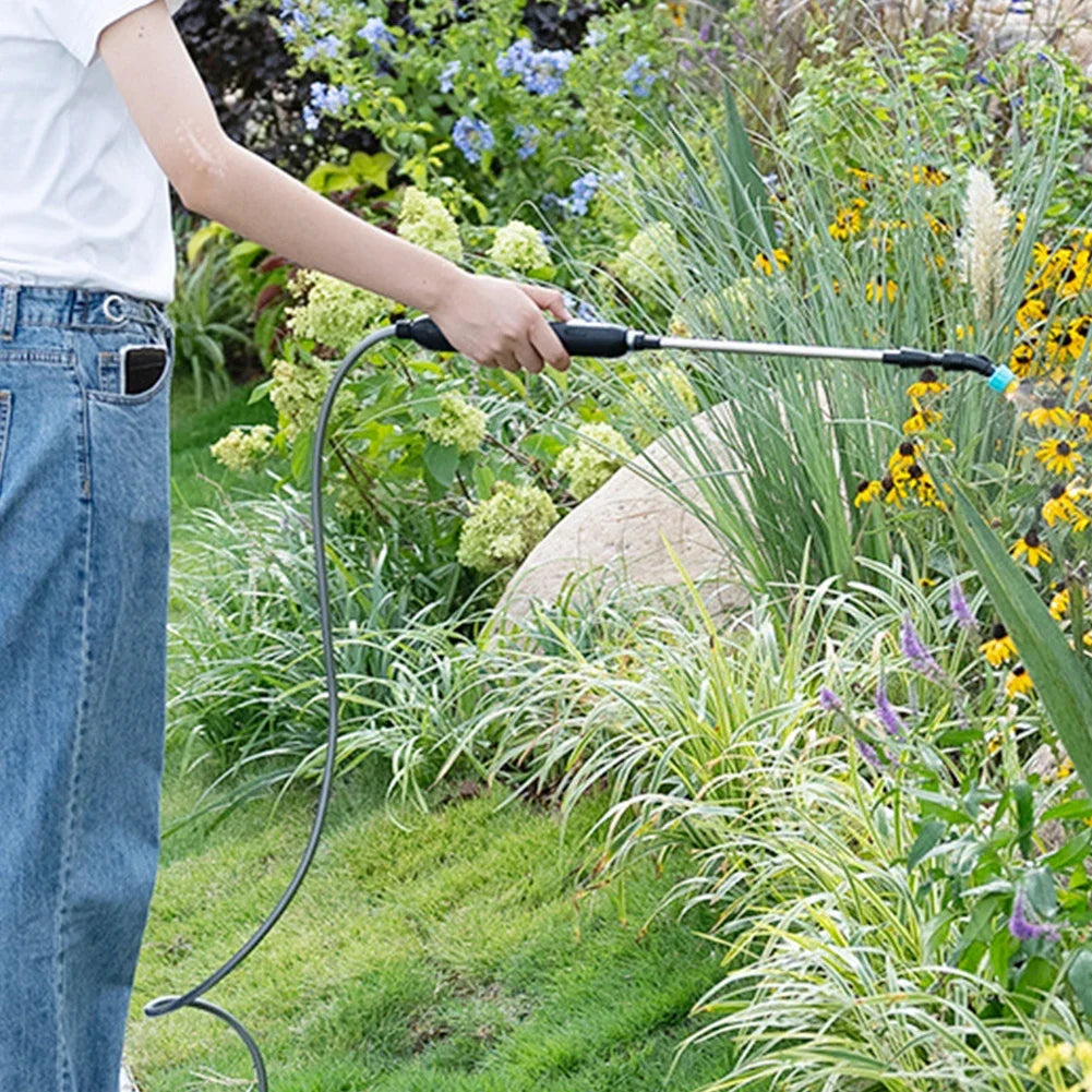 Portable Electric Garden Sprayer With Telescopic Handle And Nozzles