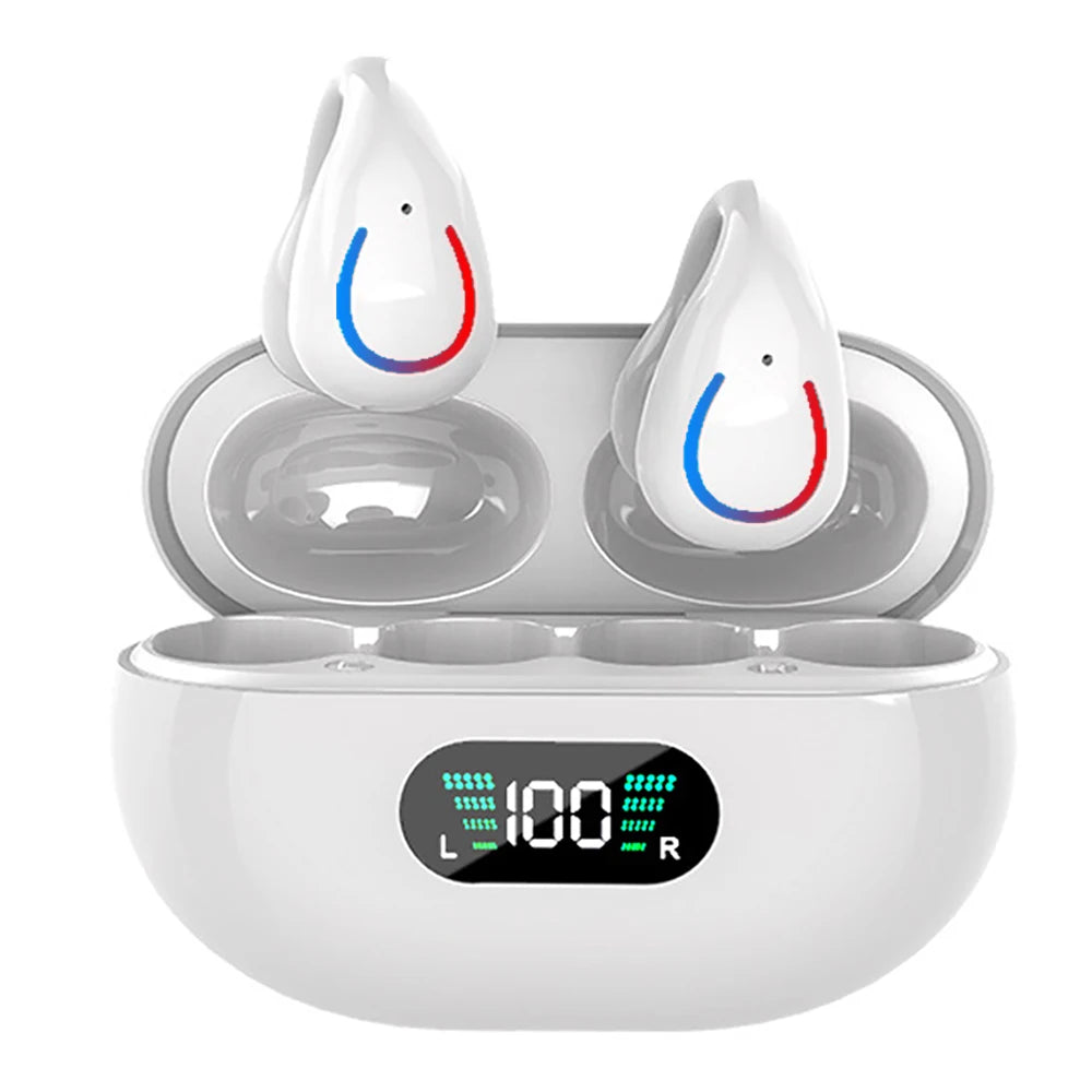 GREATWALL Wireless Bluetooth Earphones Earhook HIFI Headphones Stereo Sound Sports Headset HD Call Earbuds LED Digital Display