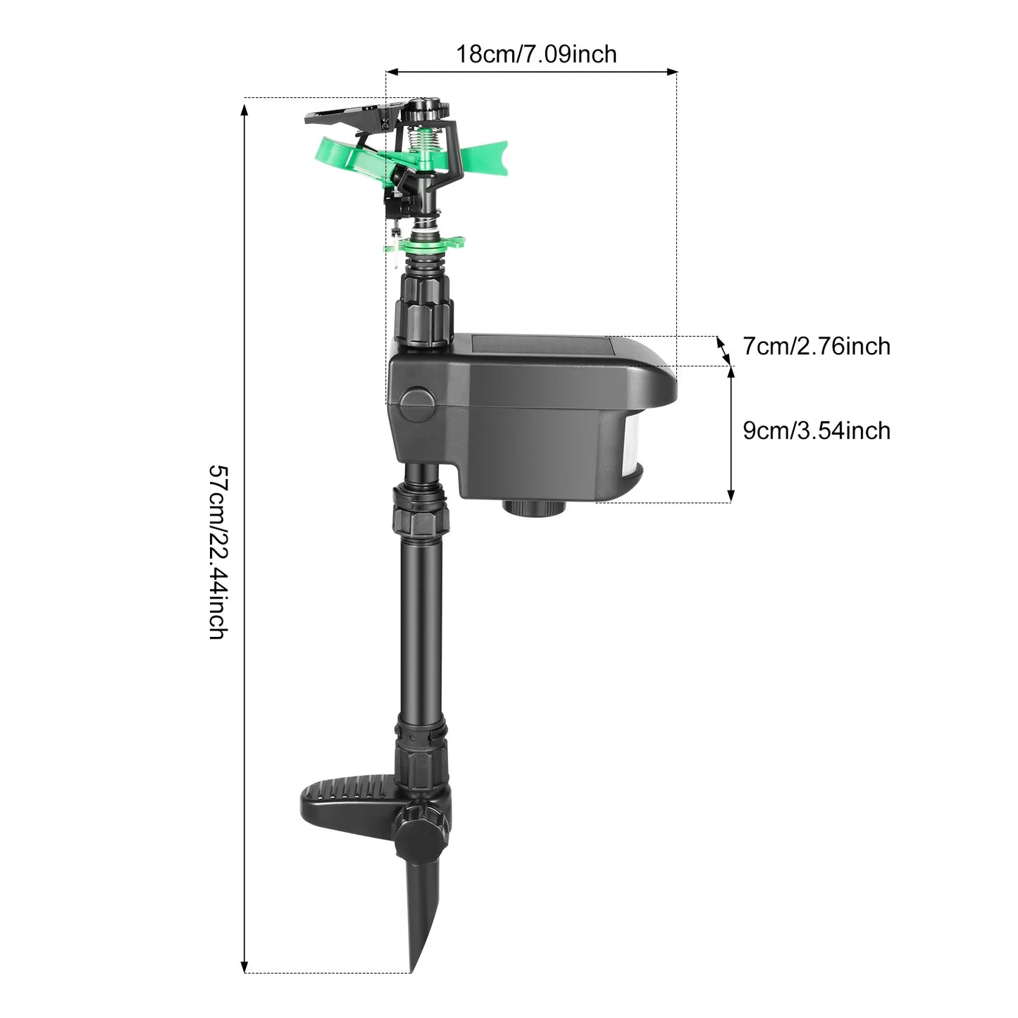 Motion Activated Sprinkler Animal Repellent For Garden Water Spray Solar