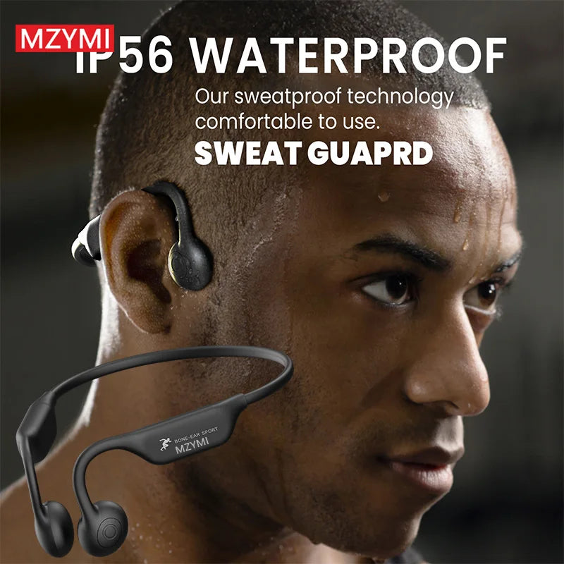 INMAS A18 Bone Conduction Neckband Earphones Built-In Microphone IP56 Waterproof
