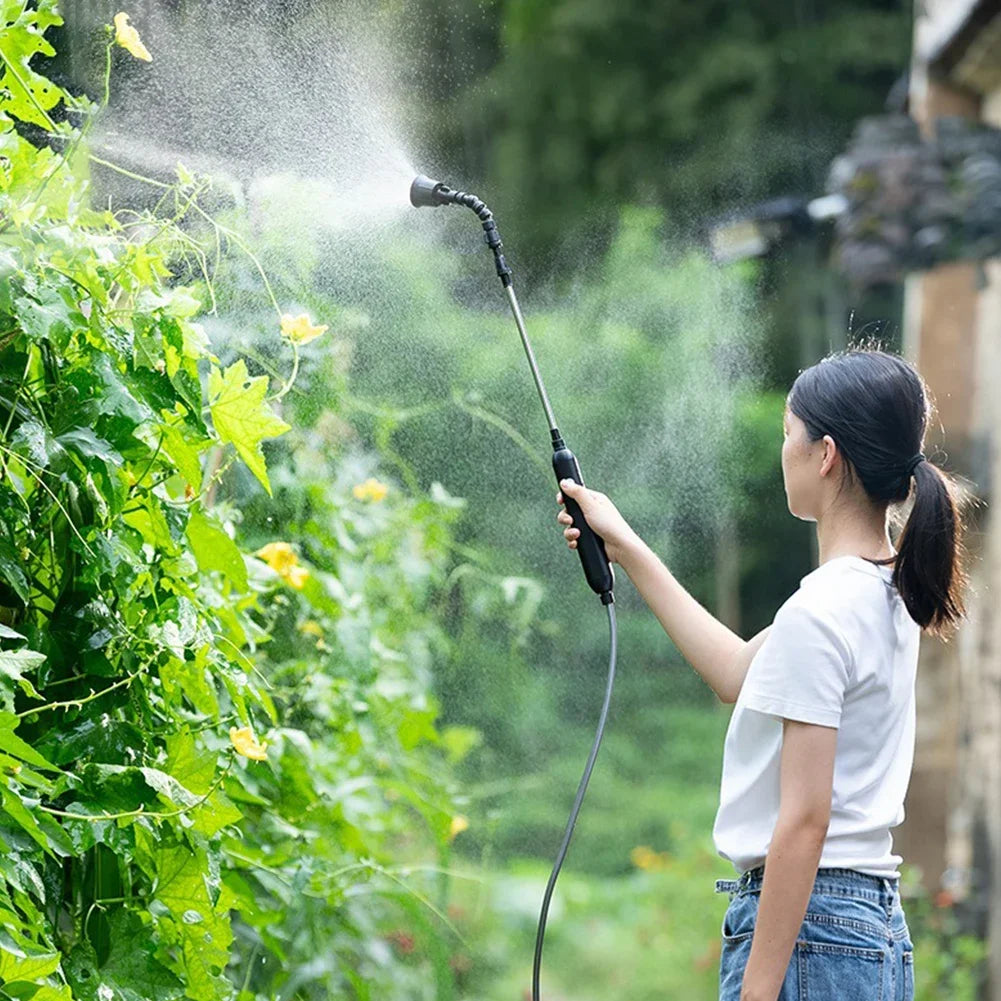 Portable Electric Garden Sprayer With Telescopic Handle And Nozzles