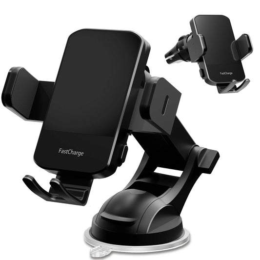 Wireless Car Charger Mount 15W Fast Charge iPhone And Galaxy
