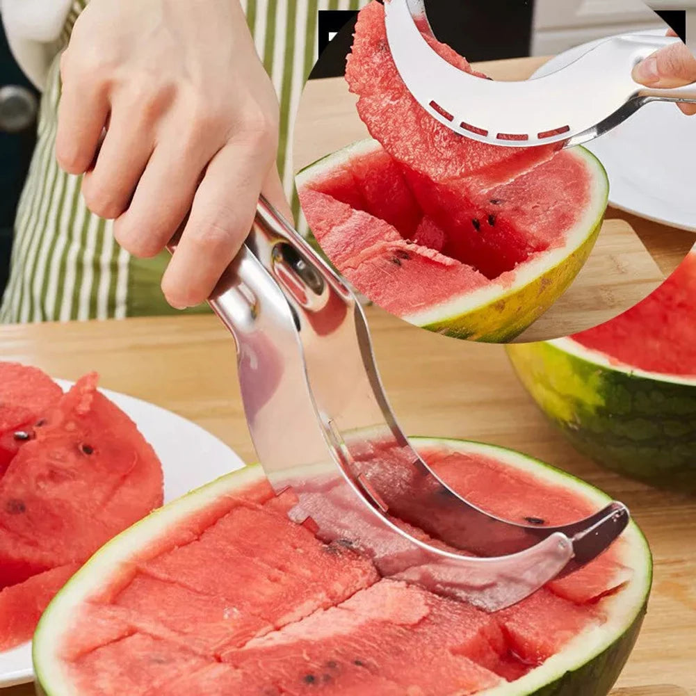 Shunmaii Stainless Watermelon Slicer With Non Slip Handle