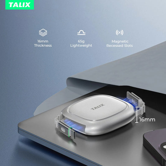 TALIX 240W Retractable USB C Cable 3.94Ft PD 3.2 Fast Charging USB C to USB C Cable Travel Charger Cable Mini Phone Charger Cord