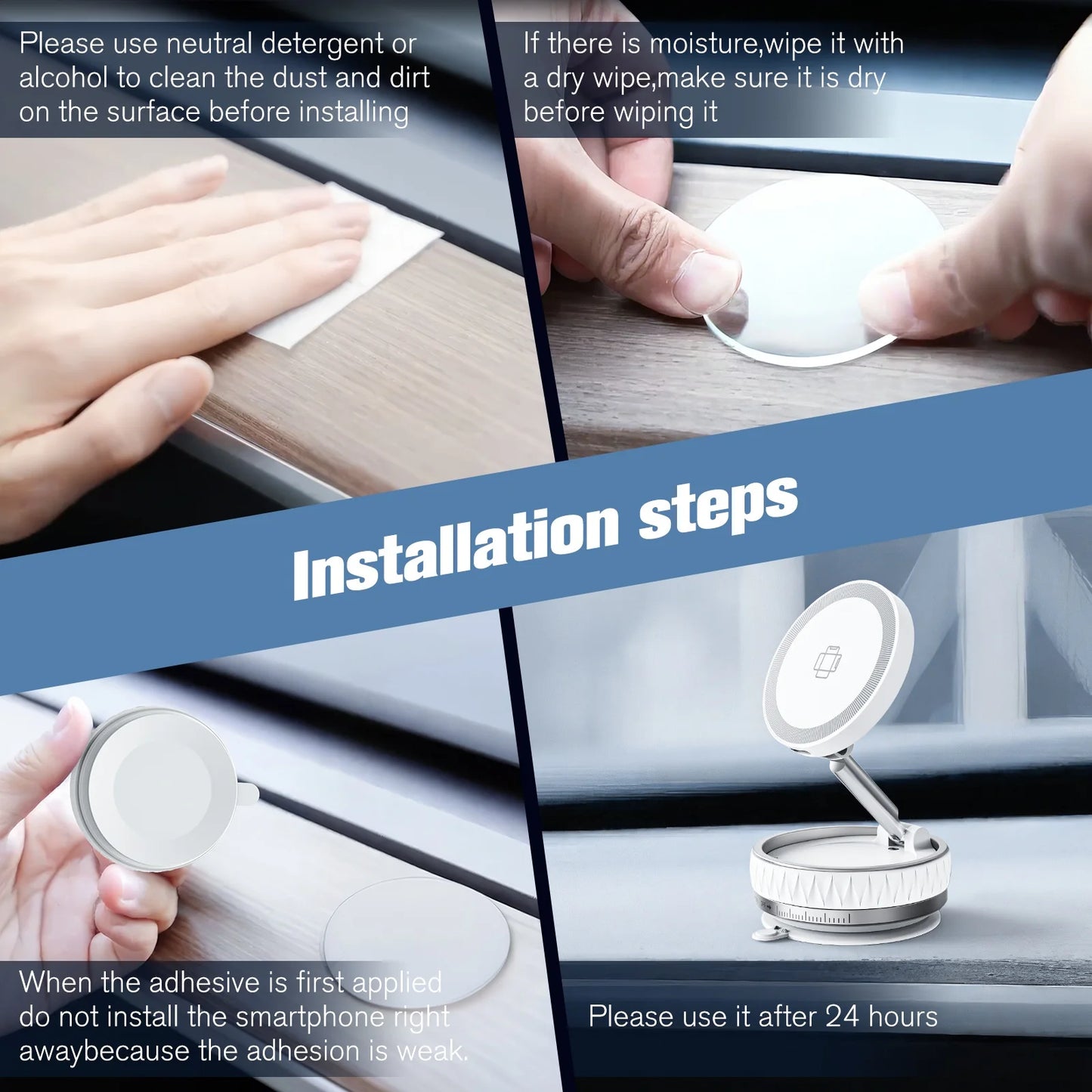 15W Wireless Car Charger Phone Holder N55 Magnetic Rotatable