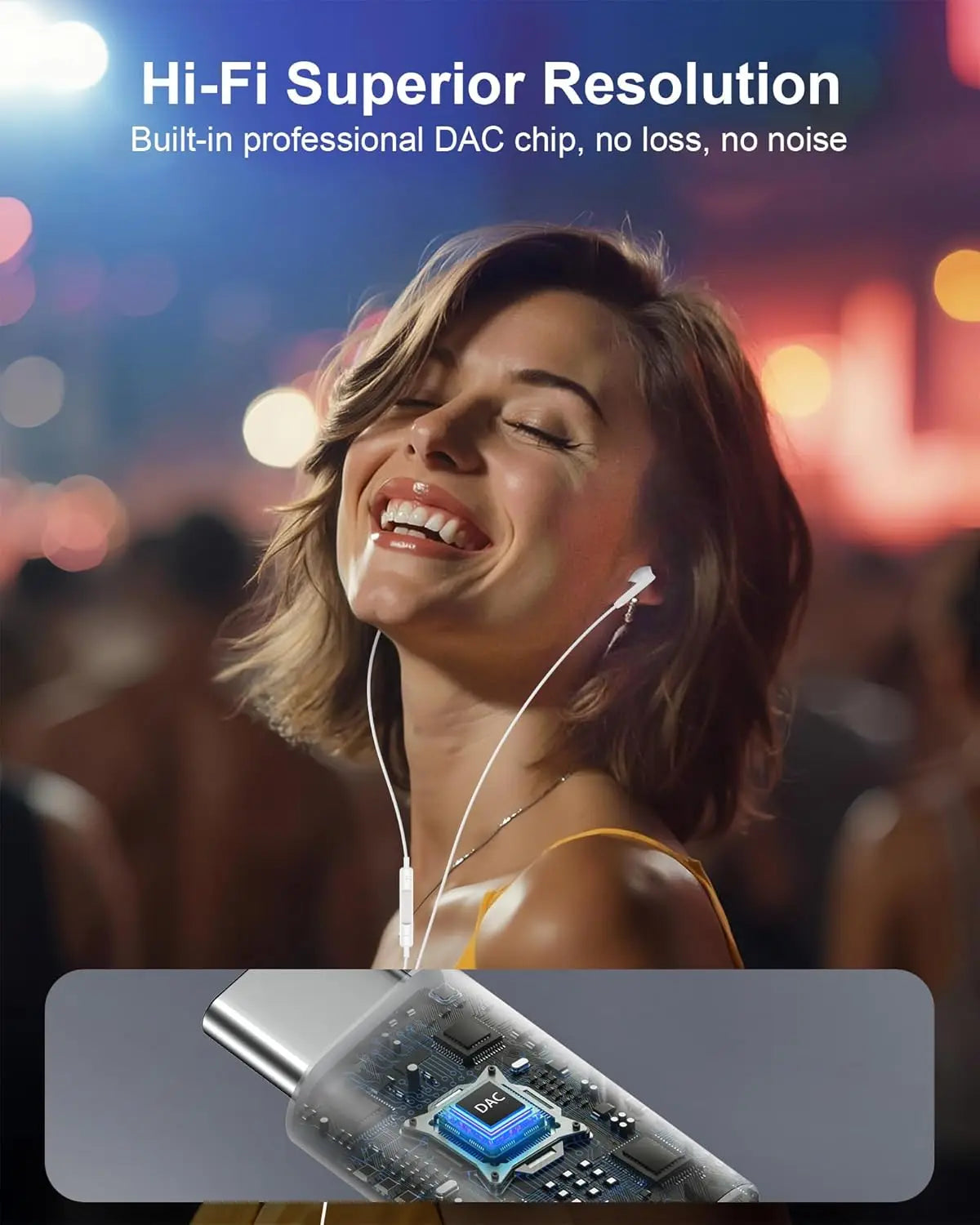 USB-C Wired Earbuds With Microphone For Smartphones
