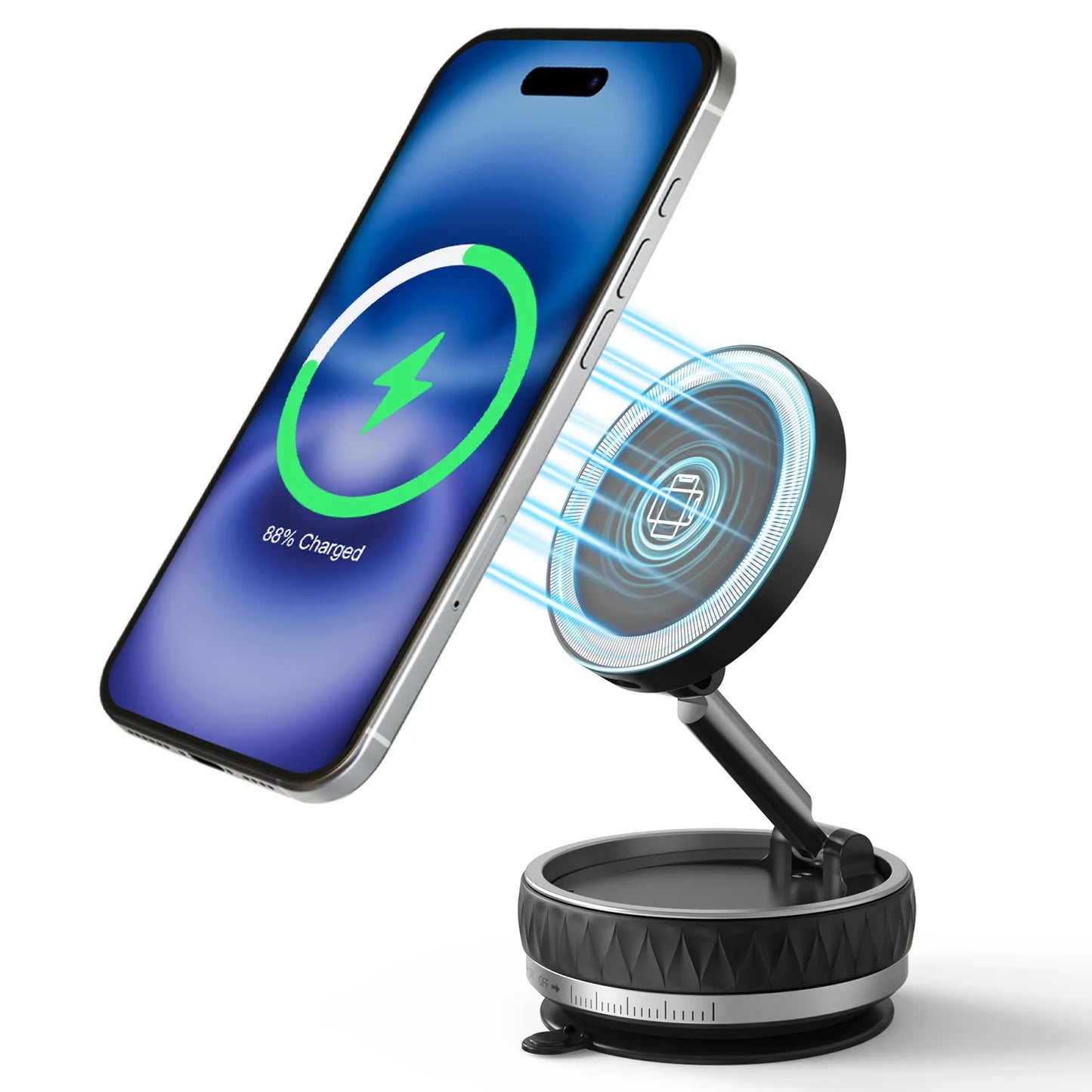 15W Wireless Car Charger Phone Holder N55 Magnetic Rotatable