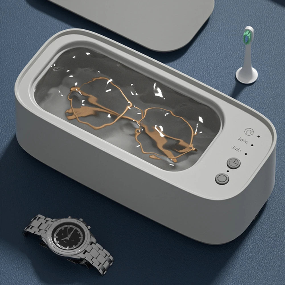 Ultrasonic Cleaning Machine 3 Gear 360 Degree Cleaning Machine Timing Multi Function for Eyeglass/Braces/Comb/Razor/Makeup Brush