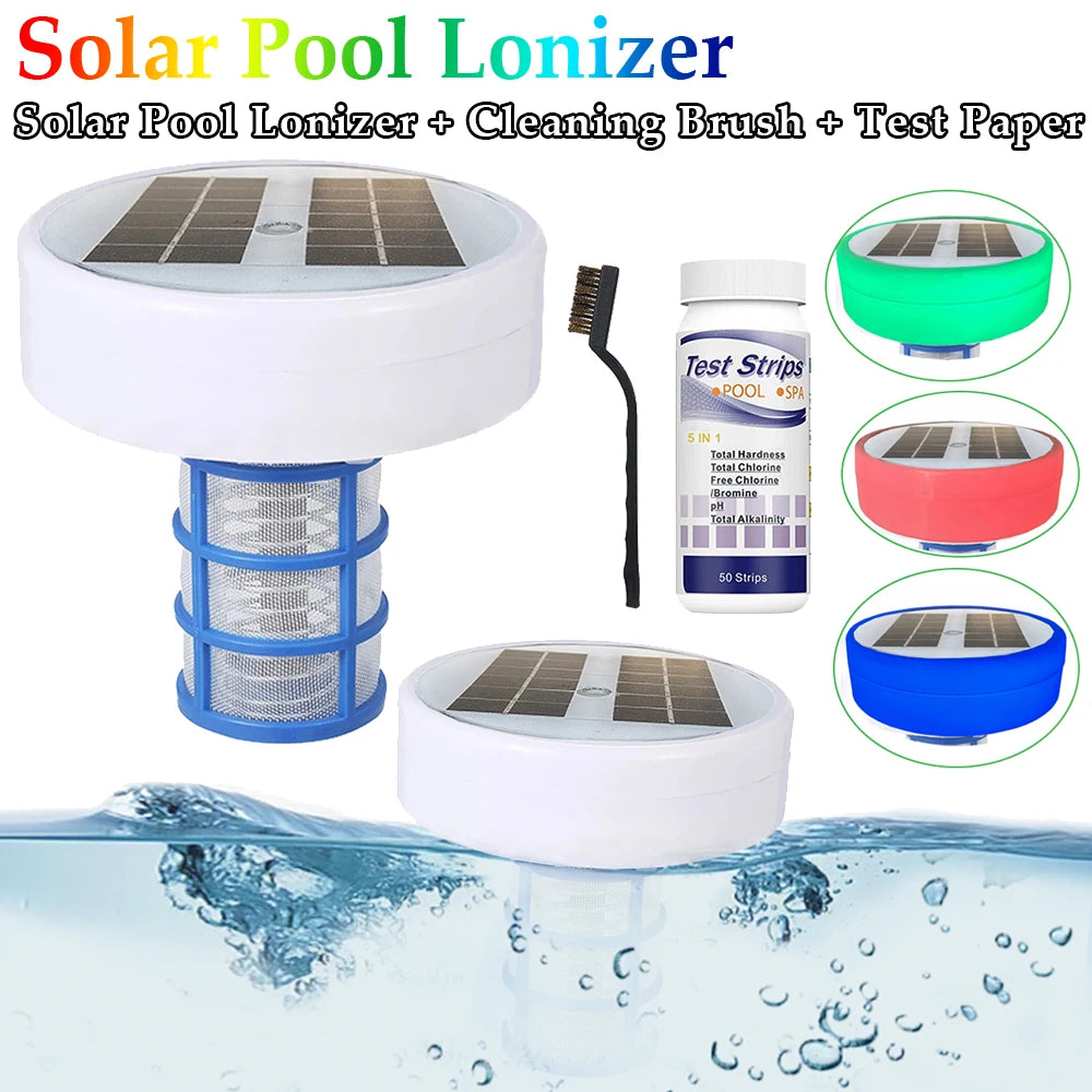 Copper Pool Ionizer Floater Solar Charged Auto Switch 35000 Gal