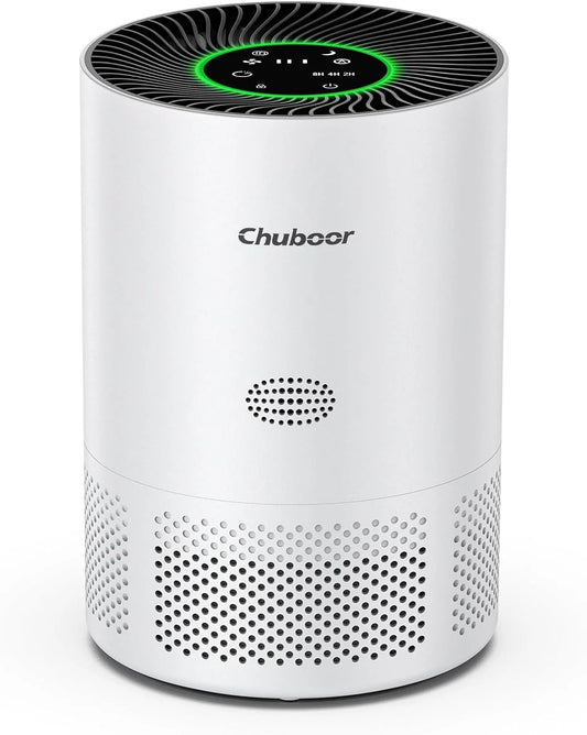 Chuboor PJ01 Air Purifier for Home Allergies in Bedroom Covers Up to 360 ft² H13 Filter Effectively Removes Odors Smoke And Dust