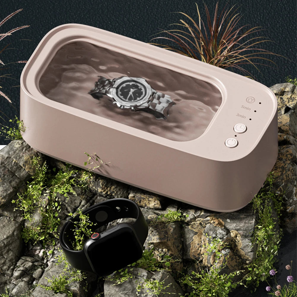 Ultrasonic Cleaning Machine 3 Gear 360 Degree Cleaning Machine Timing Multi Function for Eyeglass/Braces/Comb/Razor/Makeup Brush