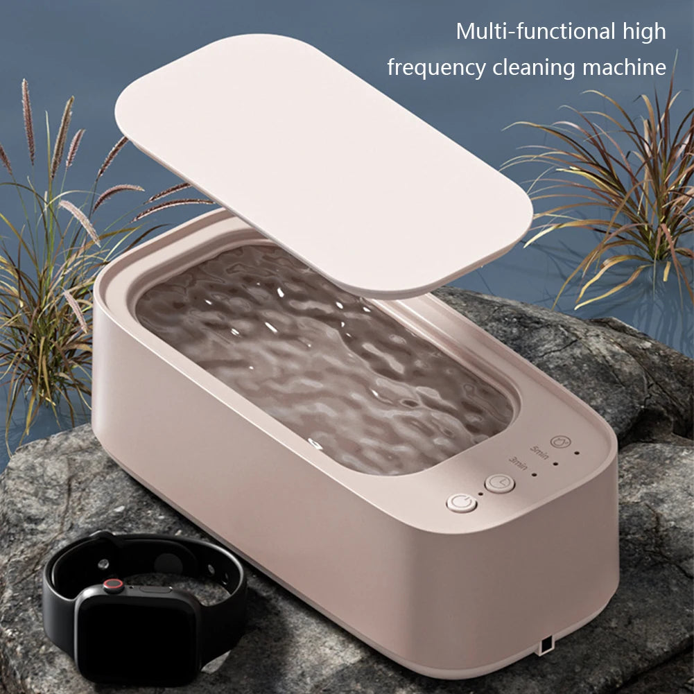 Ultrasonic Cleaning Machine 3 Gear 360 Degree Cleaning Machine Timing Multi Function for Eyeglass/Braces/Comb/Razor/Makeup Brush