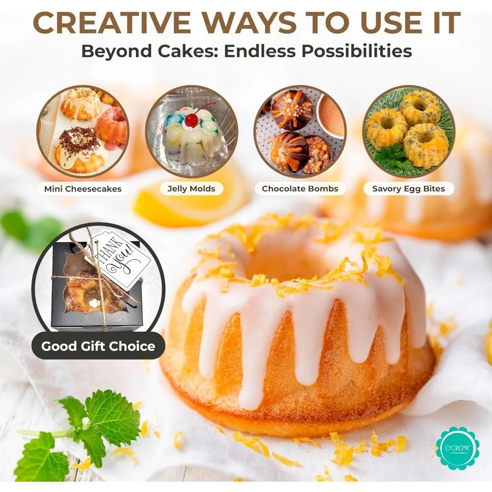 Reusable Mini Flan Molds 50-Pack For Baking And Freezing
